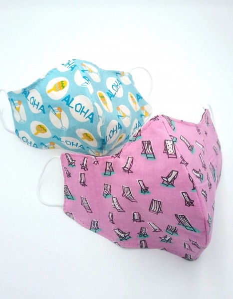 Sommer Masken Pink & Hellblau